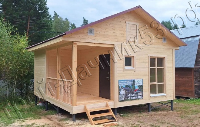 1 Каркасный дом Д–19, 6x6 м, 36 М², Тульская область, Заокский район, КП Наткино (7)